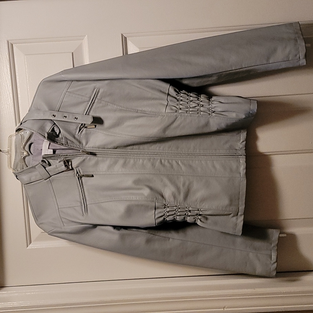 Light blue bomber jacket